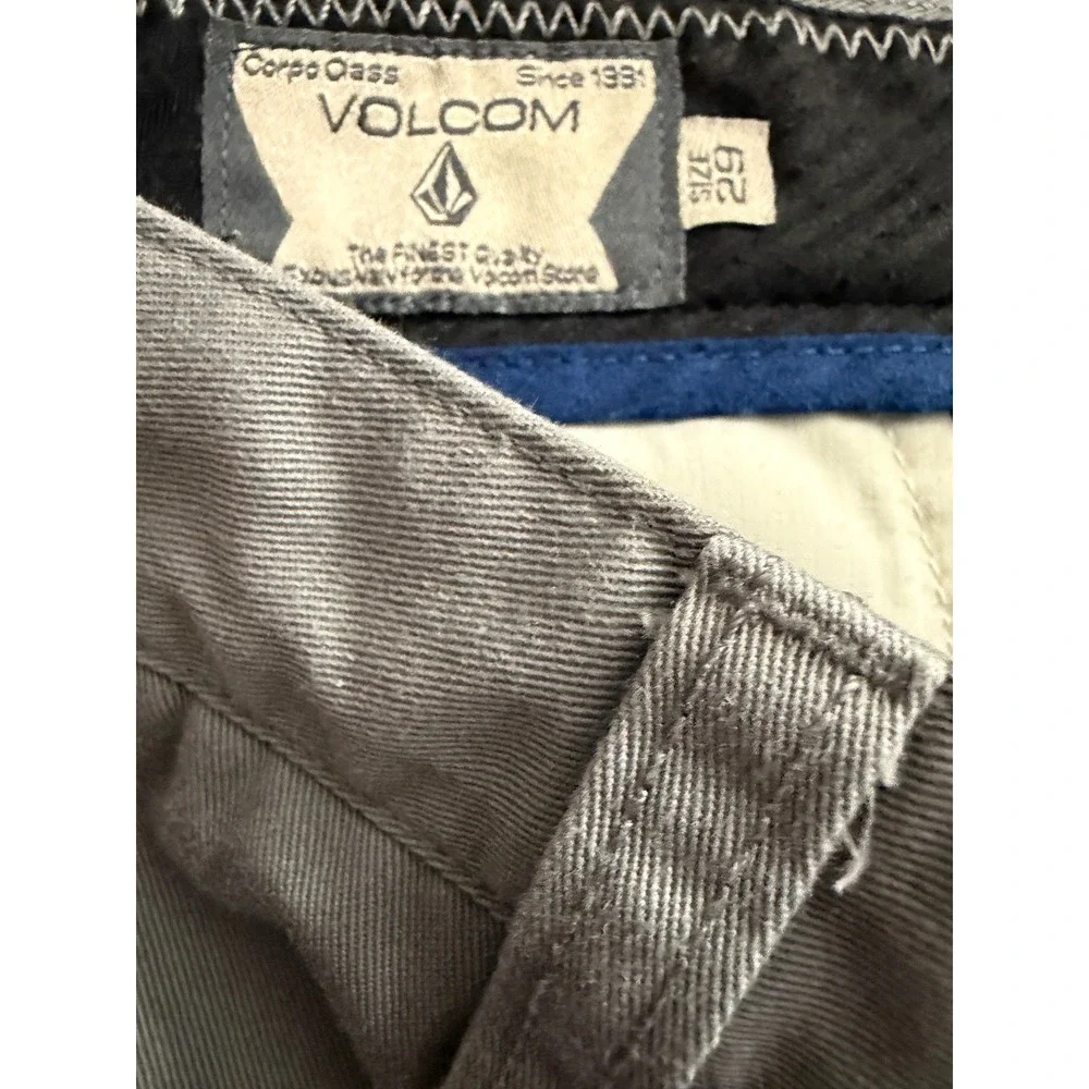 Volcom Mens Chino‎ Shorts Grey Size 29 Cotton Blend Skate Surf 10